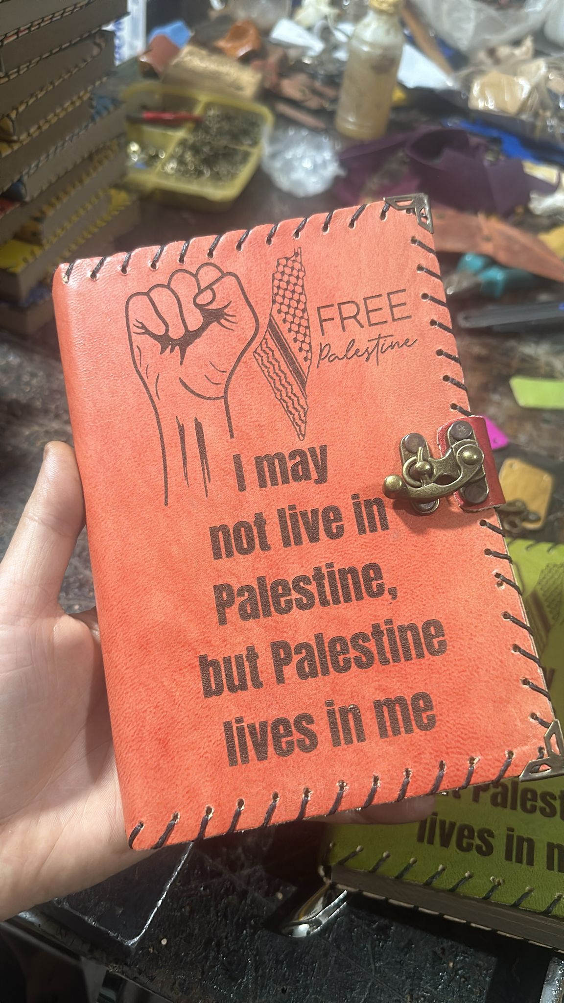 Personalized Palestine Handcrafted Diaries Customized Artisanal Journals