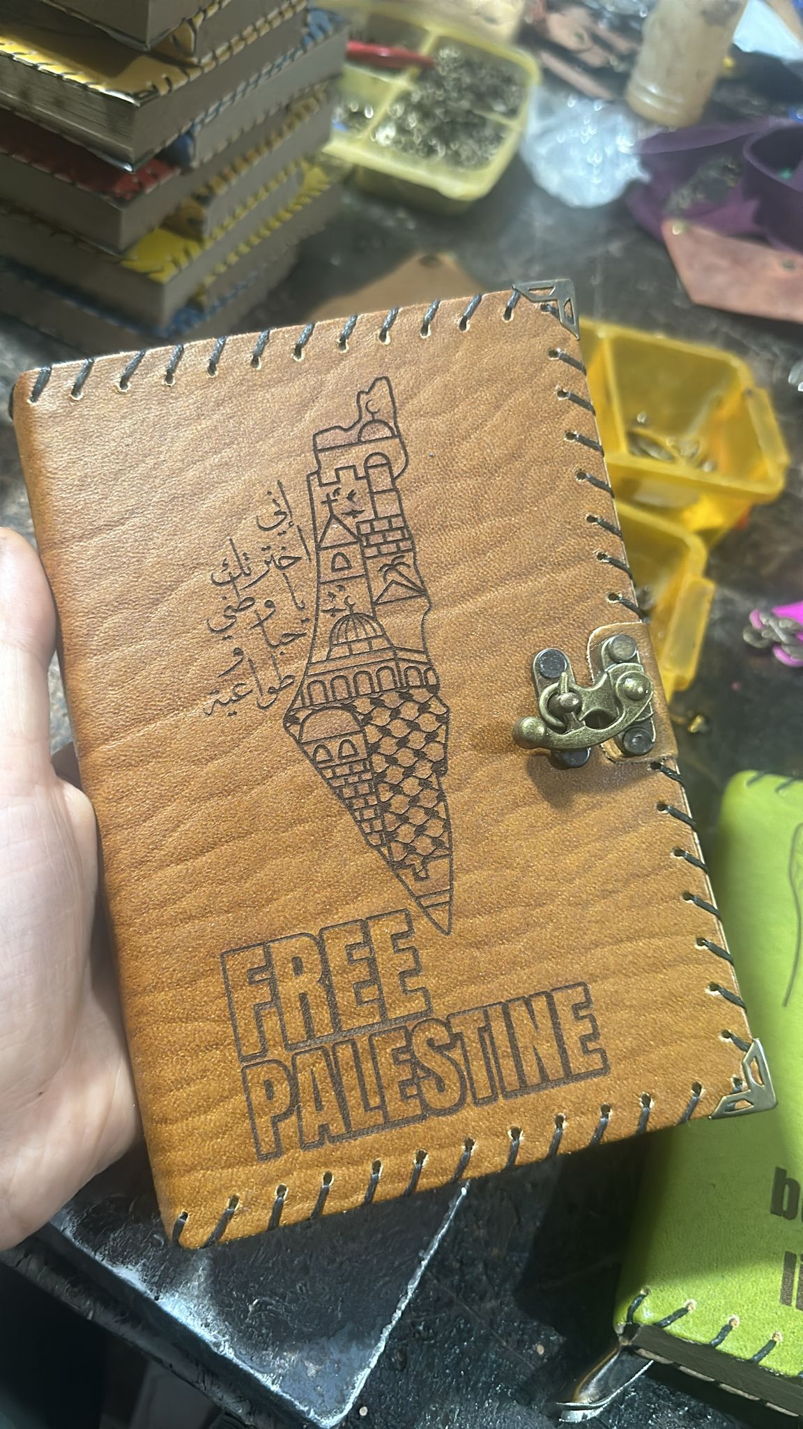 Personalized Palestine Handcrafted Diaries Customized Artisanal Journals