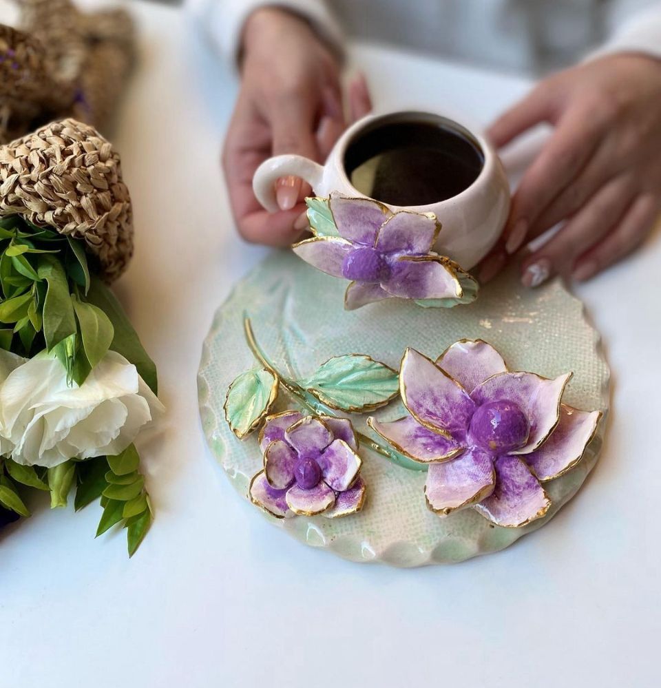 Custom Personalized Handmade Expresso Cup /Turkish Tea Cup | Unique Ceramic Pottery Cups Elegant Hand-Painted Ceramic Cups Individualized